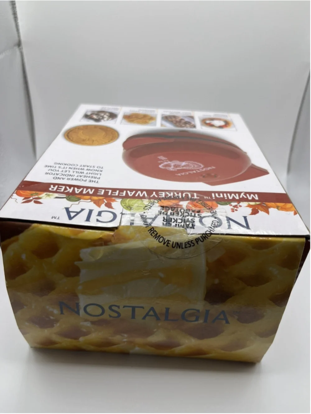 NEW MyMini Turkey Red Non-Stick Compact Waffle Thanksgiving Holiday NIB SEE ALL